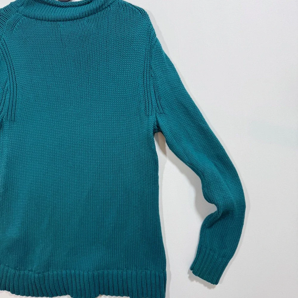 J. Crew Factory Teal Cowl Neck Sweater - Picture 11 of 11